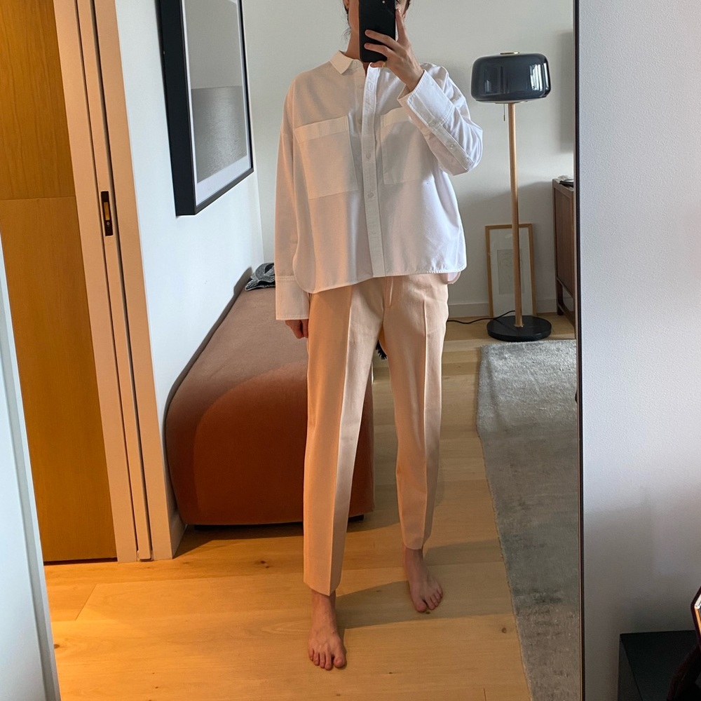 Everlane Boxy Oxford in White - Small